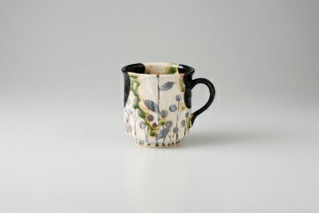 和食器 黒織部草紋(玉山窯) マグカップ 37K434-02 まごころ第37集 【キャンセル/返品不可】【ECJ】
