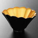 【まとめ買い10個セット品】和食器 柚子黒金巻 菊型たわみ小鉢 37K038-09 まごころ第37集【ECJ】