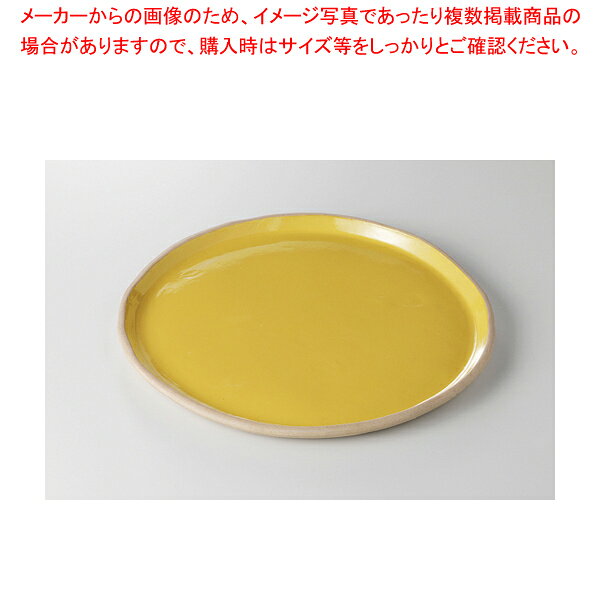 イエロー 24cm丸皿 37K053-06【ECJ】