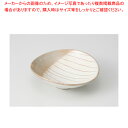 粉引掛け十草 楕円鉢 37K102-04【ECJ】