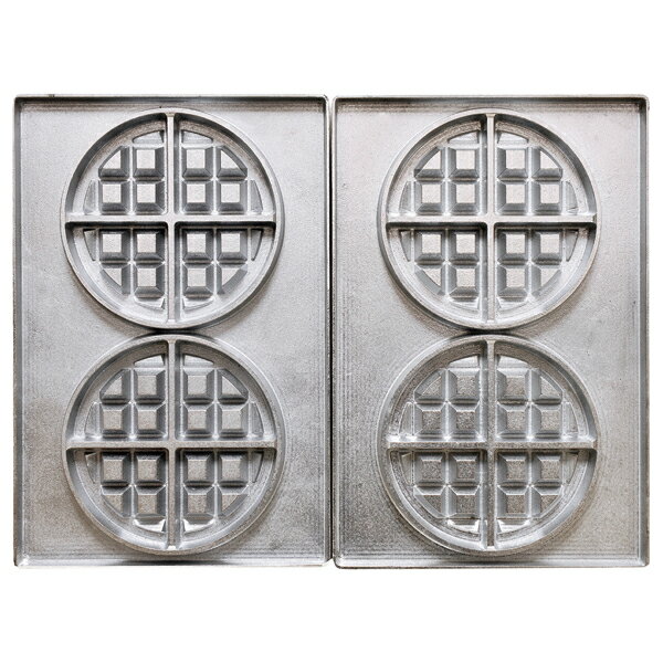 【左右1枚ずつ】マルチベーカーPRO専用型 ベンジャンワッフル丸型 2個取り