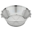 UK18-8パンチング 揚げザル 平底 55cm (角穴)【ECJ】