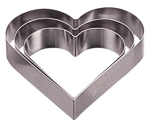 18-8　セルクルハート型　210×190×H50 99421-50【バレンタイン 手作り】【ECJ】