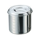 18-8 深型キッチンポット(手無)(目盛付) 16cm 11016-1【ステンレス 蓋の置き場に困らない引掛け金具付き ソースのストック】【ECJ】