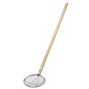 TSステンレス 木柄給食用すくい網 丸型 24cm 極細目 30458 (40メッシュ)【ECJ】