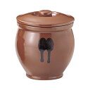 陶器製 蓋付ミニかめ 0.5号 900ml【ECJ】