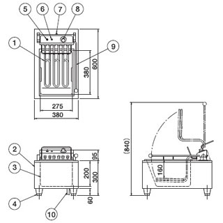 押切電機 スウィング式 電気フライヤー OFS-600 380×600×800【 電気式フライヤー からあげ 業務用 電気フライヤー 天ぷら フライヤー 揚げ物 おすすめ 揚げ機械 人気 フライド ポテト 電気揚げ物器 とんかつ 】【 メーカー直送/後払い決済不可 】 【ECJ】