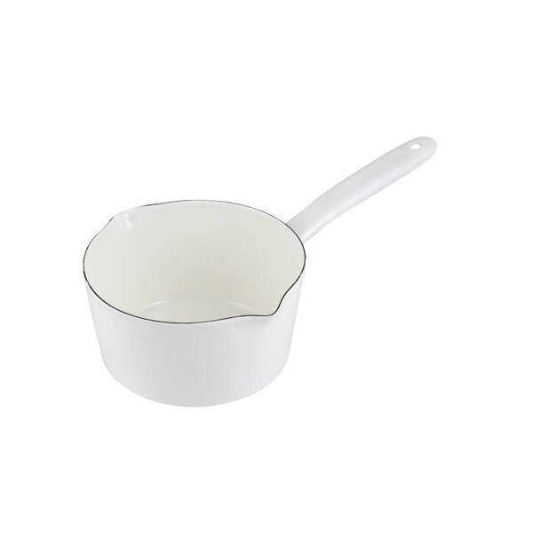 パール金属 プチクック ホーローミルクパン15cm(ホワイト)【ホーローミルクパン コンパクト キッチン用品 鍋 調理道具 お洒落】【ECJ】