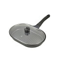【まとめ買い10個セット品】パール金属 フィッシュグリルNEO ブルーダイヤモンドコートIH対応ガラス蓋付ワイドパン【 フィッシュグリル フィッシュフライパン ...