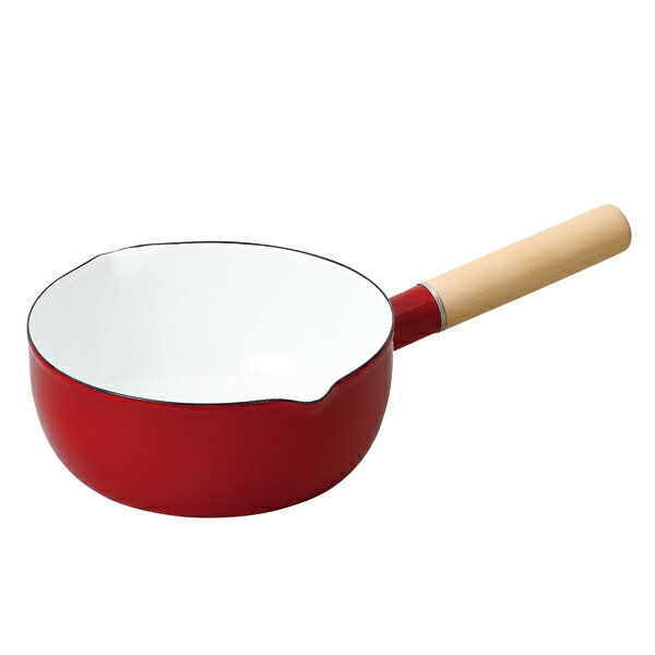 クレヴィア ホーロー行平鍋18cm(レッド)【ECJ】