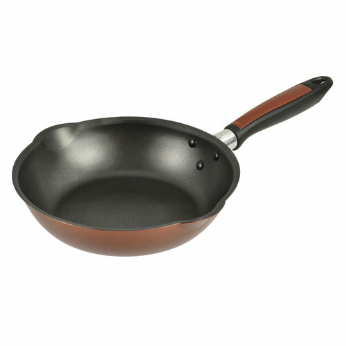 【まとめ買い10個セット品】軽わざパン ふっ素加工IH対応両口深型フライパン22cm【ECJ】