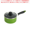 ニューフォア ふっ素加工IH対応ガラス蓋付片手鍋16cm(グリーン)【ECJ】
