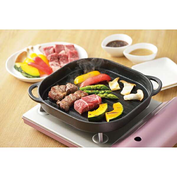 【まとめ買い10個セット品】スプラウト 鉄鋳物製グリルプレート24×24cm(ウェーブ) 【ECJ】 3