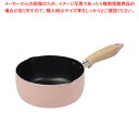 ナチュラルクックピュア ふっ素加工IH対応行平鍋18cm(ピンク) 【ECJ】