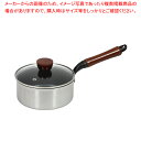 ファストクック 2層鋼ダイヤモンドコートIH対応ガラス蓋付片手鍋16cm 【ECJ】