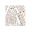 WAXペーパー フェザーイニシャル白 15-15 1個【ECJ】