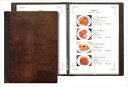 メニューブック SHO-101 茶 シンビ【5-1660-0401 カフェ メニュー表 飲食店 メニューブック ブックファイル メニューファイル レストラン メニュー表 飲食店用品 メニュー表ファイル カフェメニューブック】【ECJ】
