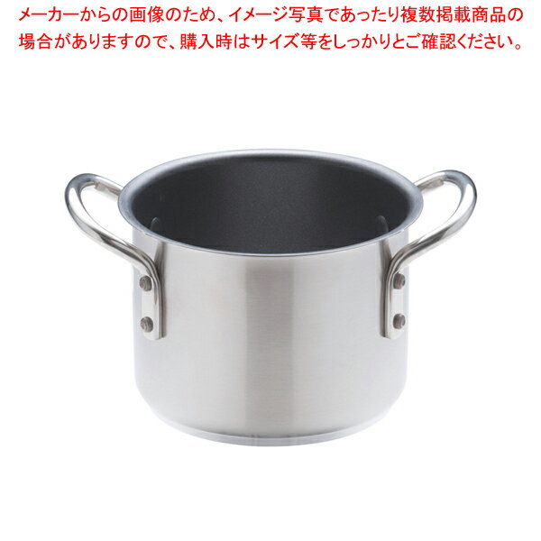 【まとめ買い10個セット品】ムラノ インダクション テフロンセレクト 半寸胴鍋(蓋無)16cm【 半寸胴鍋 IH IH対応 半寸胴鍋16cm】【ECJ】