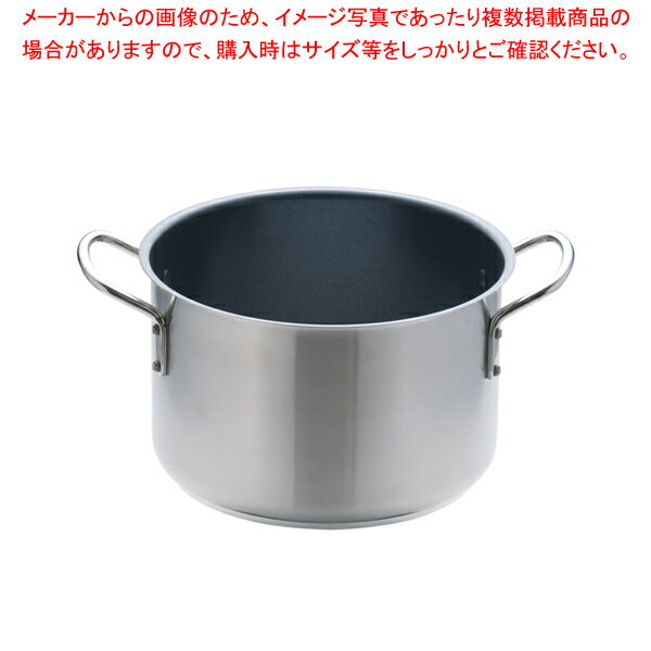 【まとめ買い10個セット品】ムラノ インダクション テフロンセレクト 半寸胴鍋(蓋無)28cm【 半寸胴鍋 IH IH対応 ステンレス半寸胴鍋 ステンレス製半寸胴鍋 ずんどう ラーメン料理 業務用パスタ鍋 寸胴型 業務用鍋販売】【ECJ】
