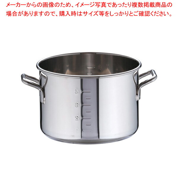 SAパワー・デンジ半寸胴鍋 目盛付 蓋無 21cm【半寸胴鍋 業務用半寸胴鍋 料理 IH100V対応 IH200V対応 業務用パスタ鍋販売 業務用鍋通販 楽天】【ECJ】