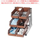【まとめ買い10個セット品】遠藤商事 / TKG 18-8スマート オーガナイザー 3段2列(6ヶ入) ブラウン【ECJ】