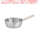 18-8木柄計量雪平鍋(両口・目盛付) 21cm【雪平鍋 人気の鍋 使いやすい鍋ランキング 煮物鍋ブランド キッチン鍋鍋ブランド 長く使える鍋】【ECJ】