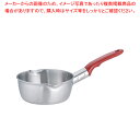 18-8プラ柄計量雪平鍋(両口・目盛付) 15cm【ECJ】