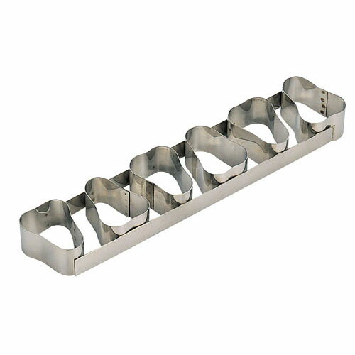 18-10ケーキリング 洋なし型 6連 3158-99【ケーキリング】 【バレンタイン 手作り ケーキ型ステンレス楽天 業務用お菓子の道具 お菓子の型 お菓子型 通販】【ECJ】