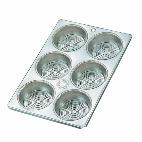 ブリキ マフィン型 蛇の目型 6カッ