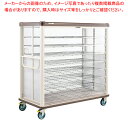 【まとめ買い10個セット品】常温配膳車 シャッター式 ワイドタイプ JCSW36R カフェブラウン【ECJ】