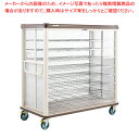 【まとめ買い10個セット品】常温配膳車 シャッター式 ワイドタイプ JCSW48R カフェブラウン【ECJ】