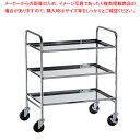 遠藤商事 / TKG18-8衛生サイドアップワゴン3段 ゴム車【厨房用品 調理器具 料理道具 小物 作業 サービスワゴン 厨房用品 調理器具 料理道具 小物 作...
