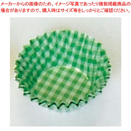 【まとめ買い10個セット品】オーブンケース チェック柄(250枚入) 8号深口 緑 【バレンタイン 手作り】【ECJ】