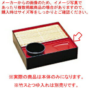 【まとめ買い10個セット品】角座敷ザル 黒内朱 1-529-2 本体【ECJ】