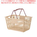 【まとめ買い10個セット品】 ショッピングバスケット U-31 ベージュ/エンジ【ECJ】