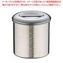 【まとめ買い10個セット品】エコクリーン18-8内蓋式キッチンポット (目盛付)12cm【 キッチンポット 丸型 業務用丸型キッチンポット 販売 プロ調理器具通...