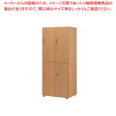 木製フリージョイントロッカー 2段4人用(ナチュラルオーク)【ECJ】