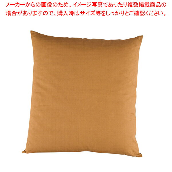 【まとめ買い10個セット品】綿 座布団 つむぎ調無地 茶 460×460 カバーのみ【ECJ】