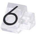 ニュープライスキューブ補充用単品L用 透明/黒文字 6【ECJ】
