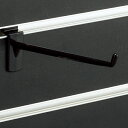 スロットウォール用樹脂製フックハンガー黒L150【ECJ】