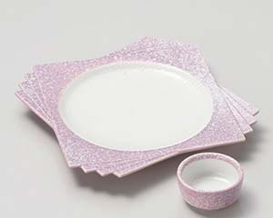 【まとめ買い10個セット品】和食器 ミ019-018 紫白吹 四ッ重ね 前菜皿【キャンセル/返品不可】【ECJ】