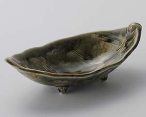 和食器 ホ021-308 織部木ノ葉5.5刺身鉢【ECJ】