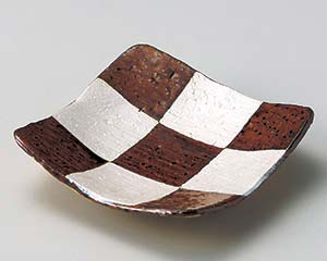 【まとめ買い10個セット品】和食器 ミ029-078 アメ釉銀彩角型向付【キャンセル/返品不可】【ECJ】