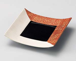 【まとめ買い10個セット品】和食器 カ028-168 半掛錆正角皿【キャンセル/返品不可】【ECJ】