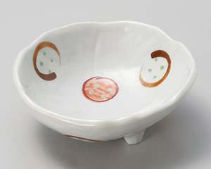 【まとめ買い10個セット品】和食器 テ034-178 赤絵丸紋三つ足向付【キャンセル/返品不可】【ECJ】