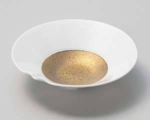 【まとめ買い10個セット品】和食器 カ045-028 金彩片口平鉢【キャンセル/返品不可】【ECJ】