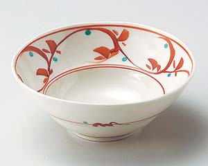 【まとめ買い10個セット品】和食器 ア047-148 赤絵唐草鉢【キャンセル/返品不可】【ECJ】