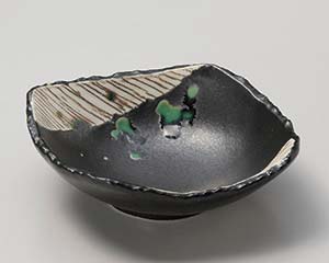 【まとめ買い10個セット品】和食器 ヨ051-128 黒織部 取鉢【キャンセル/返品不可】【ECJ】