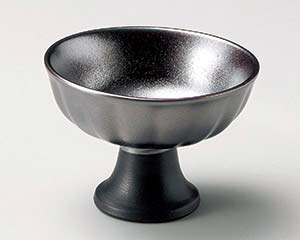 【まとめ買い10個セット品】和食器 カ055-198 シルバー浜黒菊高台鉢中【キャンセル/返品不可】【ECJ】