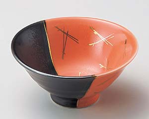 【まとめ買い10個セット品】和食器 ネ057-048 塗分金松葉反小鉢【キャンセル/返品不可】【ECJ】